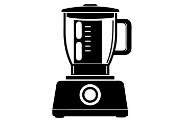 Blender or Food Processor Silhouette Vector Illustration.