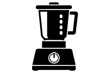 Blender or Food Processor Silhouette Vector Illustration.