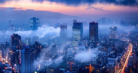 Fototapeta premium Cityscape at Dawn