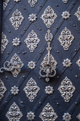 Old wooden door in Prague, Czech Republic