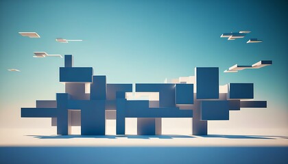 Naklejka premium Minimal geometric abstract art design with modern style and clear structure.