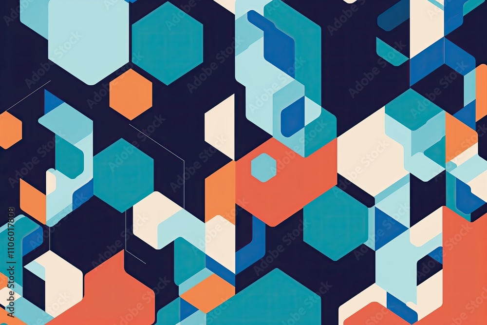 Aufkleber innovative healthcare and medical design with abstract hexagonal patterns for wellness and transform