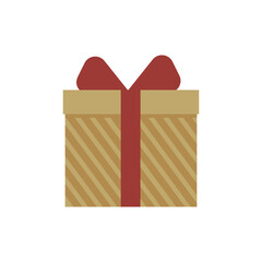 Gift Box For Christmas Greeting Card illustration