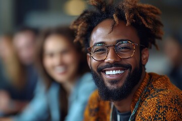 African American man with a sincere smile