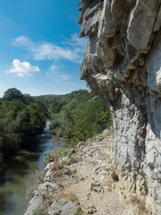 Hiking trail on Cheile Nerei National Park, Romania, Caraş-Severin County