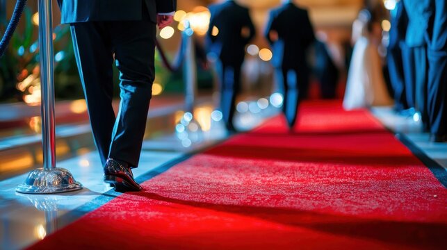 A formal event where an escort guides guests to their seats, ensuring a smooth and organized experience