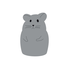 Adorable Gray Hamster with Small Triangular Nose Art