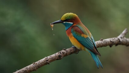 Obraz premium European bee-eater bird with bright colors.