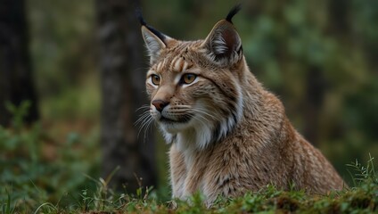 European lynx in the wild.