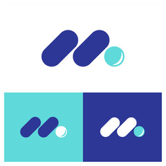 Letter M - water drop logo design suitable for laundry cleaning service company,