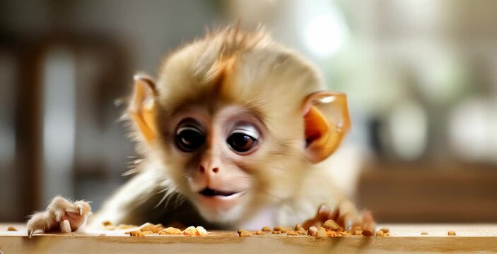 small surprised monkey