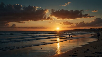 Obraz premium Evening on the seashore.