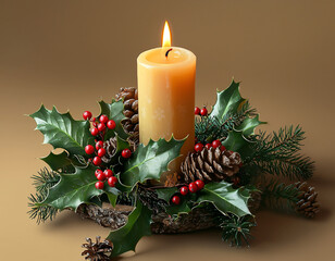 Christmas Candle Centerpiece