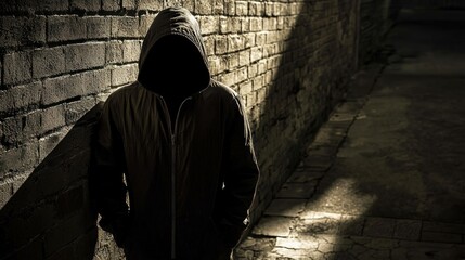 A mysterious figure shrouded in shadow, embodying the enigma of an unsolved mystery