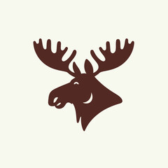 Simple Moose Head Silhouette: A Modern Minimalist Design
