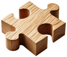 Wooden Wood Jigsaw Piece Cutout Isolated Puzzle Shape Game