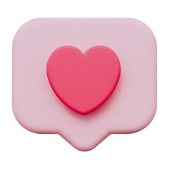 3D Notification from the heart to the heart illustration