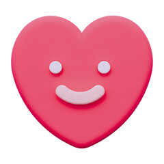 3D The pleasure of love with love smile illustration