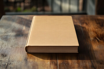 old book on wooden table