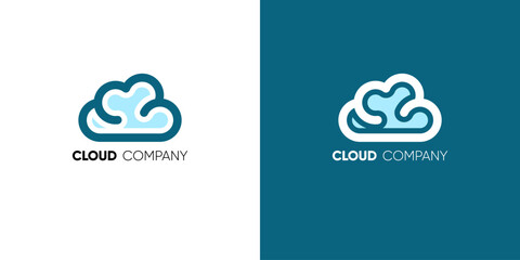 Stylish and Contemporary Cloud Company Logo Design for Modern Businesses and Startups