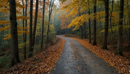Fototapeta premium Fall walk in North Carolina.