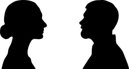 silhouette of a couple