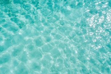 Fototapeta premium Aerial view of clear turquoise sea