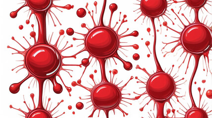 Blood system on white background