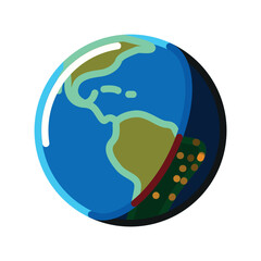 planet earth emoji icon vector illustration