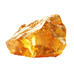 Large Gold Nugget, gold stone - 3D Render - Transparent PNG