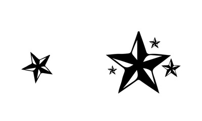 Sparkle star icon set. Simple star burst symbol. Vector stars sparkle firework, decoration twinkle, shiny flash icon. Transparent png and vector illustration.