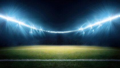 A textured image showcasing subtle glowing beams and soft flares of stadium spotlights, creating an atmospheric effect that evokes excitement and energy in a sports environment.
