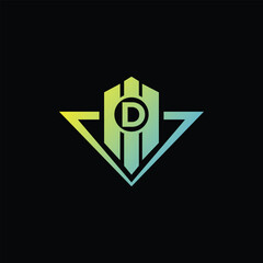 D Financial logo design template