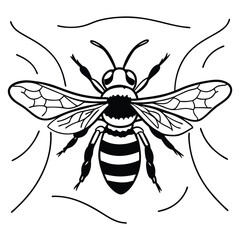 Bee vector silhouette