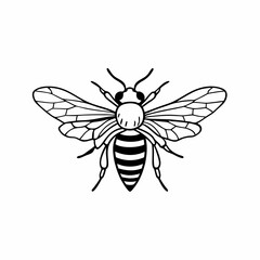 Bee vector silhouette