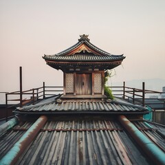 Fototapeta premium Zen in the City: A Japanese Garden Sanctuary
