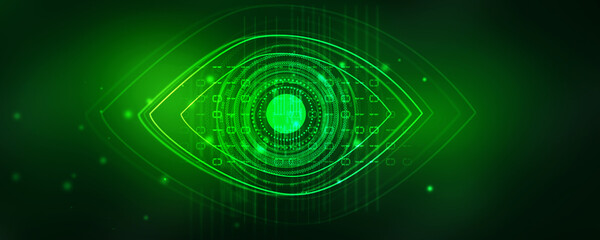 2d illustration Abstract futuristic electronic circuit technology background