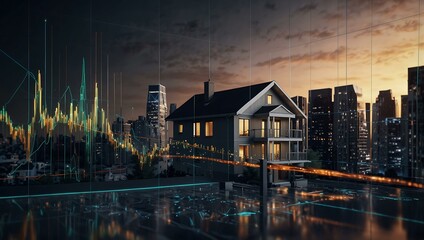 Finance and property visualization graphic.