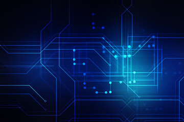 Obraz premium 2d illustration Abstract futuristic electronic circuit technology background