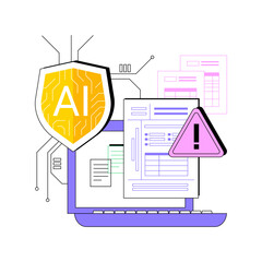 AI-Enhanced Risk Assessment abstract concept vector illustration.