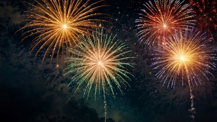 Fototapeta premium Fireworks in the sky.