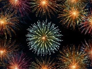 Fototapeta premium Fireworks overlay.