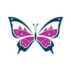 butterfly logo design for adventure 