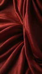 Obraz premium Flowing red silk fabric creating elegant movement.
