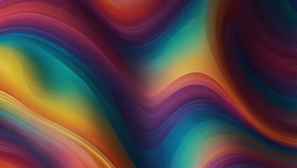 Obraz premium Fluid dynamic gradient wallpaper with colorful waves.