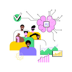 AI-Powered Impact Assessment abstract concept vector illustration.