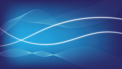 Blue technology background with glowing