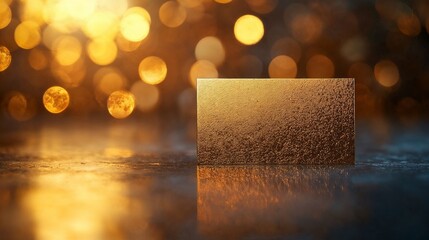 Christmas golden card with empty space for text