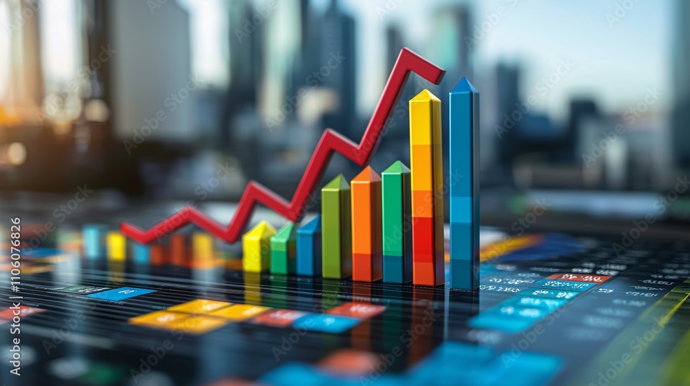 Poster economic windfall data analysis growth business statistics visualization efficiency report.