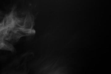 Abstract Smoke Swirls on Black Background